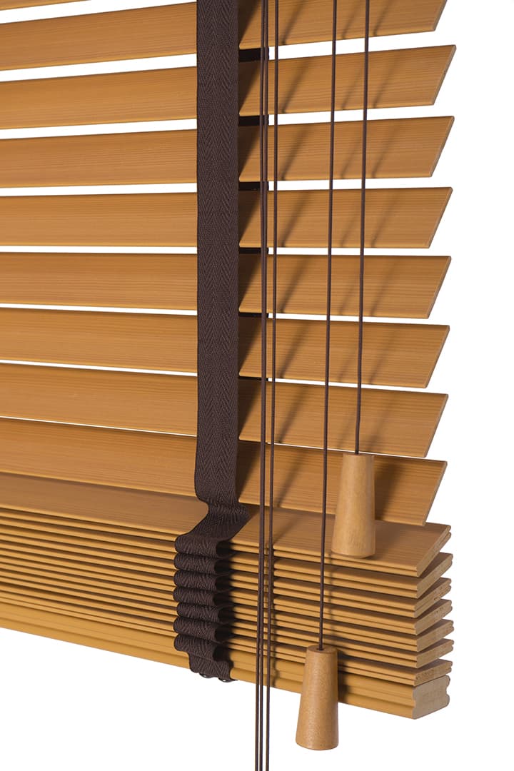 PVC Jaloezieën Faux Wood 35mm Cedro